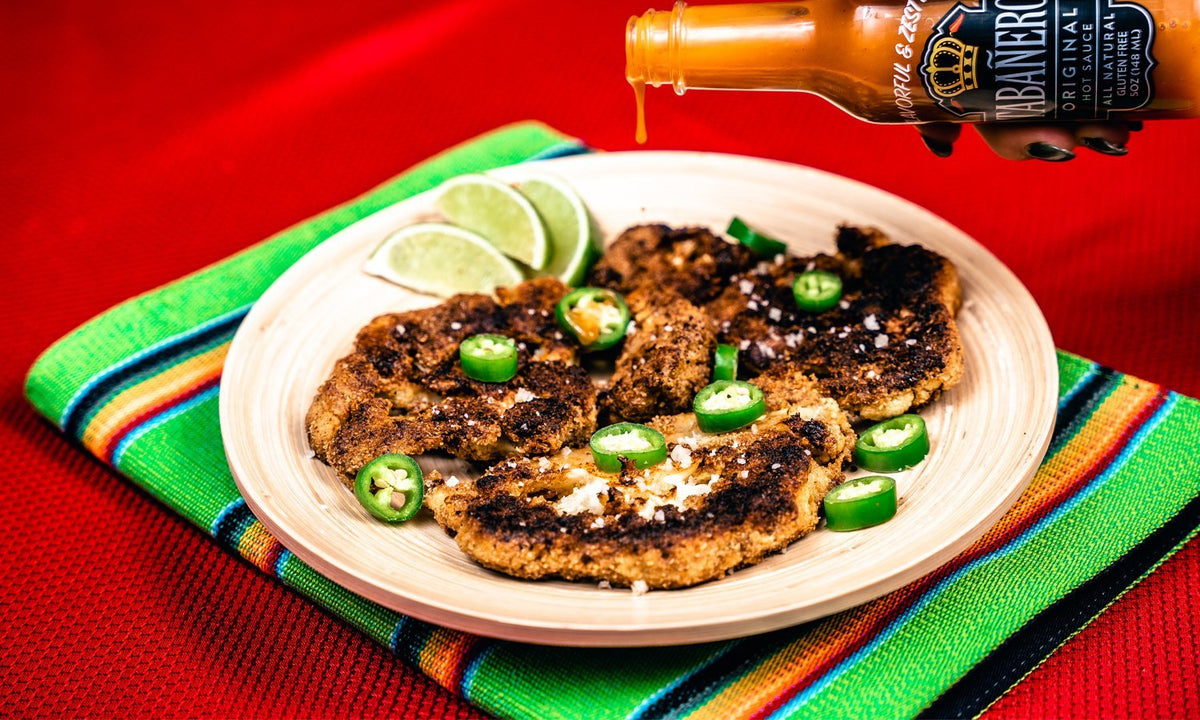 Tabañero Crispy Fried Cauliflower Steaks