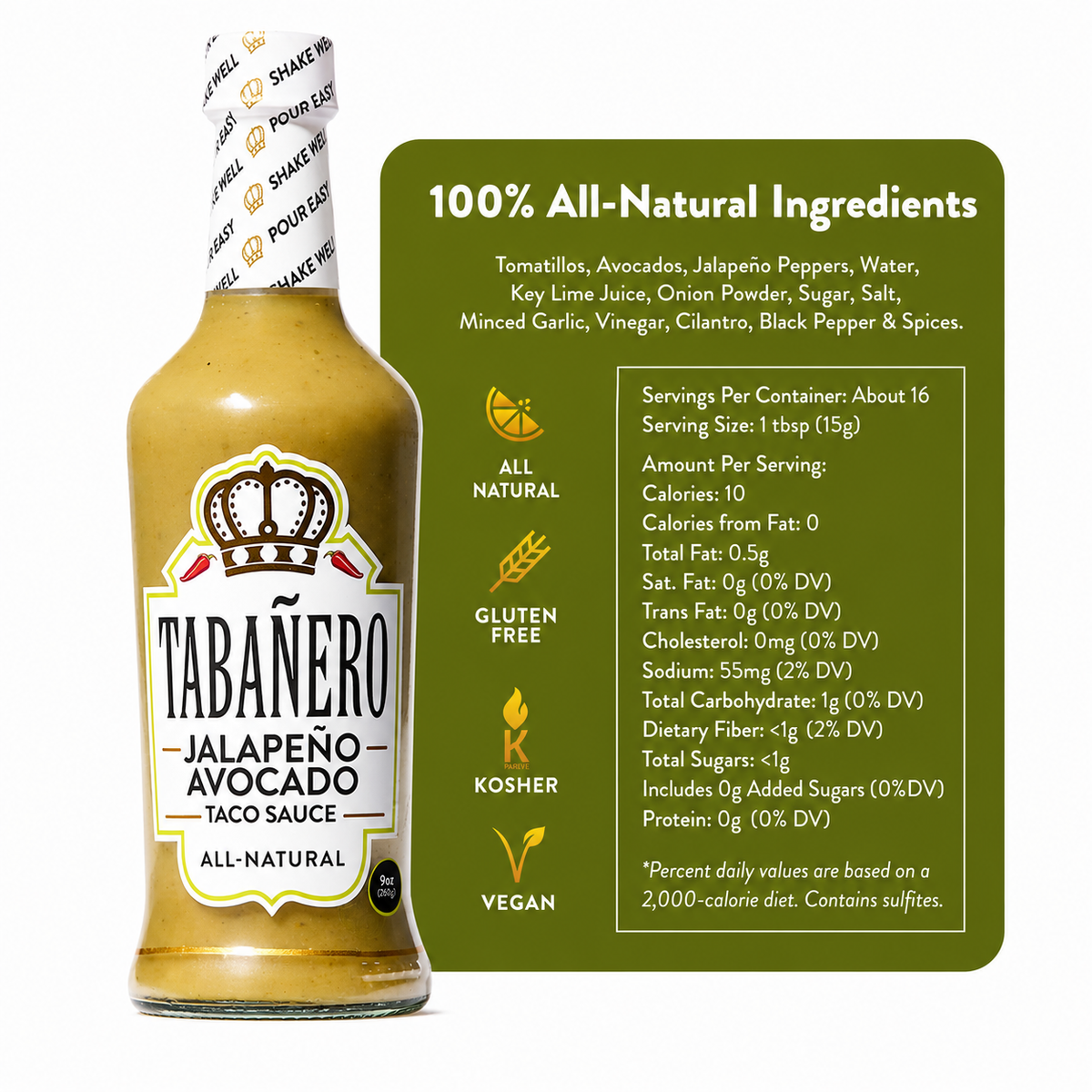 Jalapeño Avocado Taco Sauce (9 oz.)